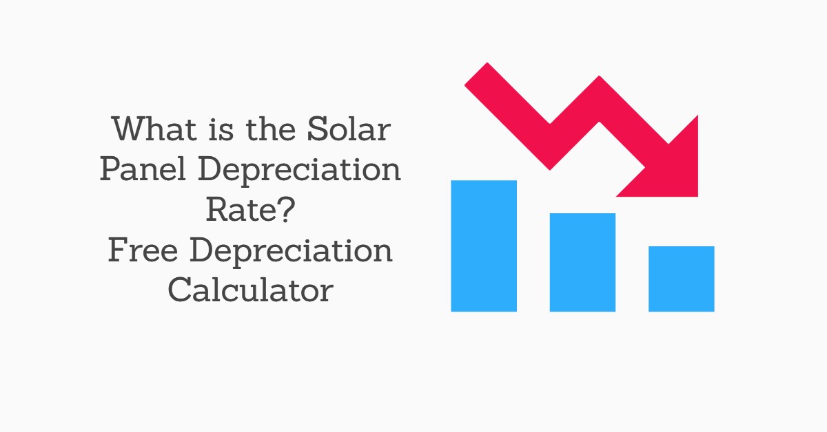 solar panel depreciation rate