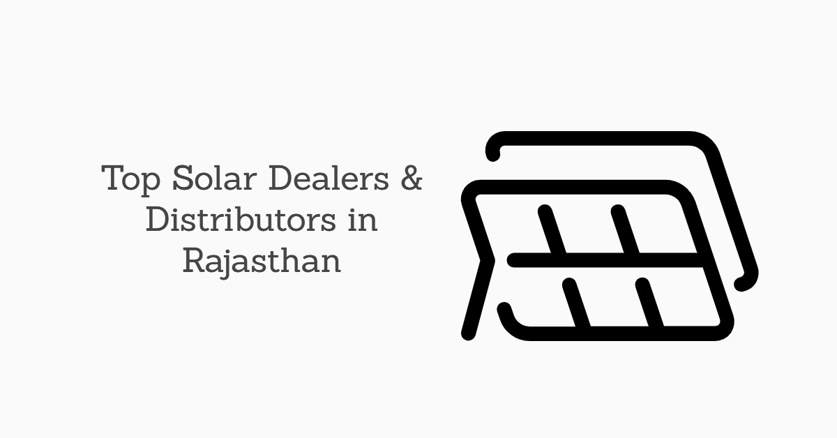 solar dealers and distributors in Rajasthan