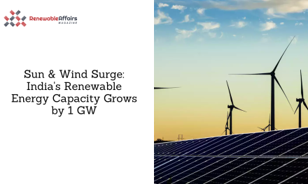 Sun & Wind Surge: India’s Renewable Energy Capacity Grows by 1 GW