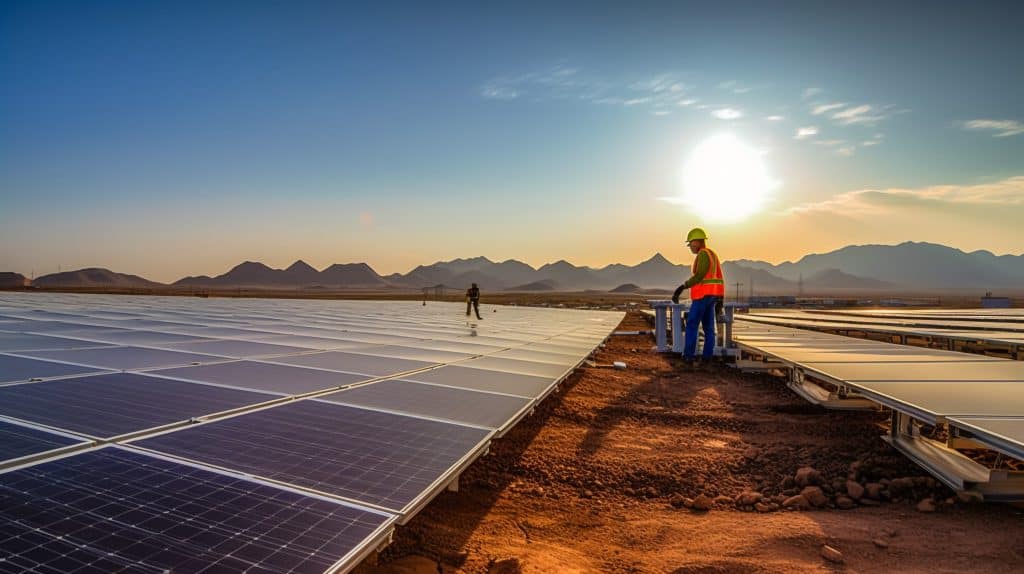 Solar panels set up in India 