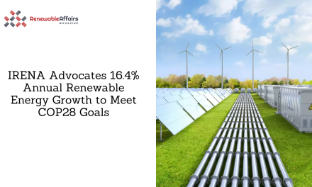 IRENA Advocates 16.4% Annual Renewable Energy Growth to Meet COP28 Goals