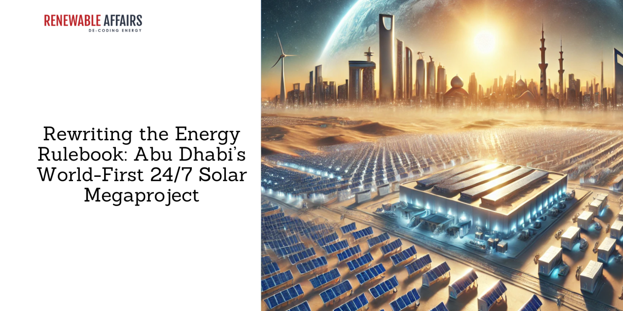 Rewriting the Energy Rulebook: Abu Dhabi’s World-First 24/7 Solar Megaproject