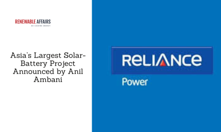 Asia’s Largest Solar-Battery Project Announced by Anil Ambani