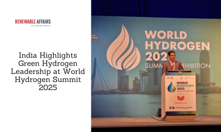 India Highlights Green Hydrogen Leadership at World Hydrogen Summit 2025
