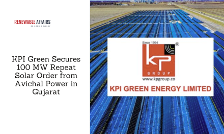 KPI Green Secures 100 MW Repeat Solar Order from Avichal Power in Gujarat