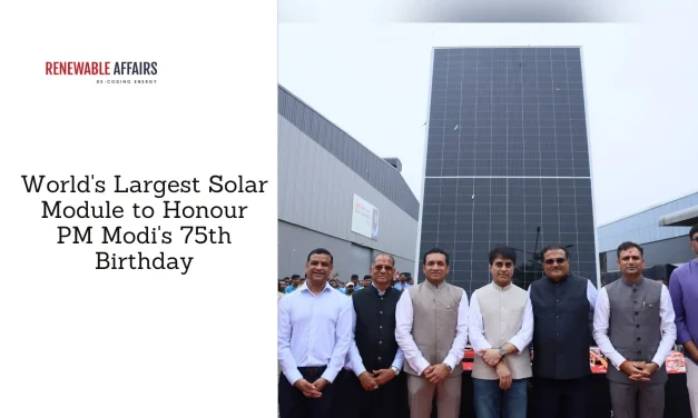 World’s Largest Solar Module to Honour PM Modi’s 75th Birthday