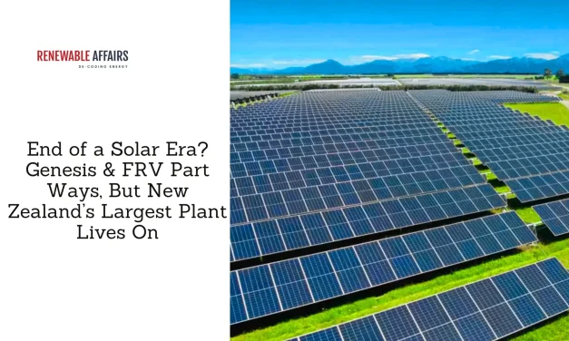 End of a Solar Era? Genesis & FRV Part Ways, But New Zealand’s Largest Plant Lives On