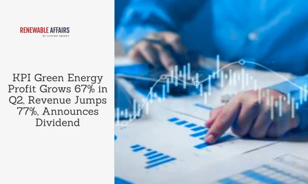 KPI Green Energy Profit Grows 67% in Q2, Revenue Jumps 77%, Announces Dividend