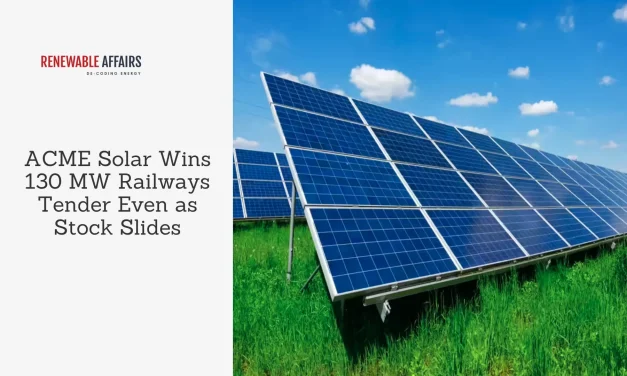 ACME Solar Wins 130 MW Railways Tender Even as Stock Slides