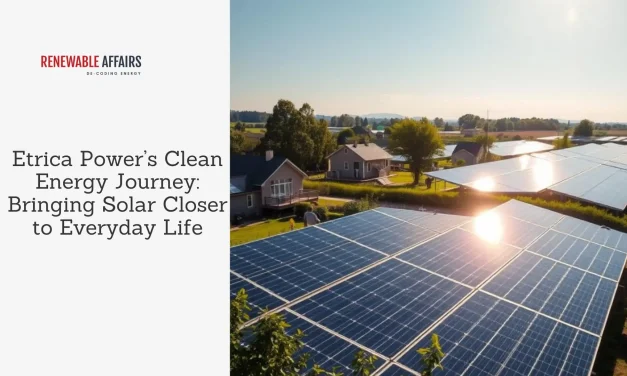 Etrica Power’s Clean Energy Journey: Bringing Solar Closer to Everyday Life